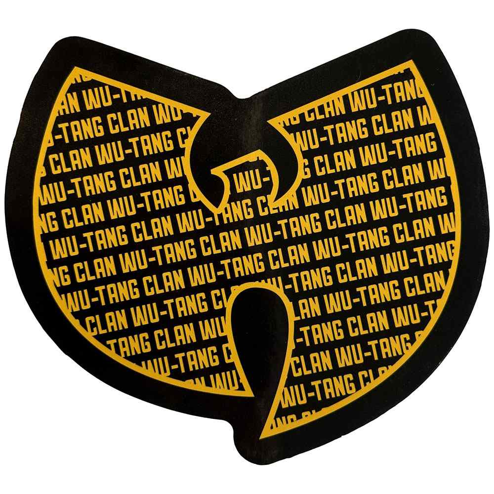 WuTang Clan - Logos In Logo Autocollant - Noir/Jaune